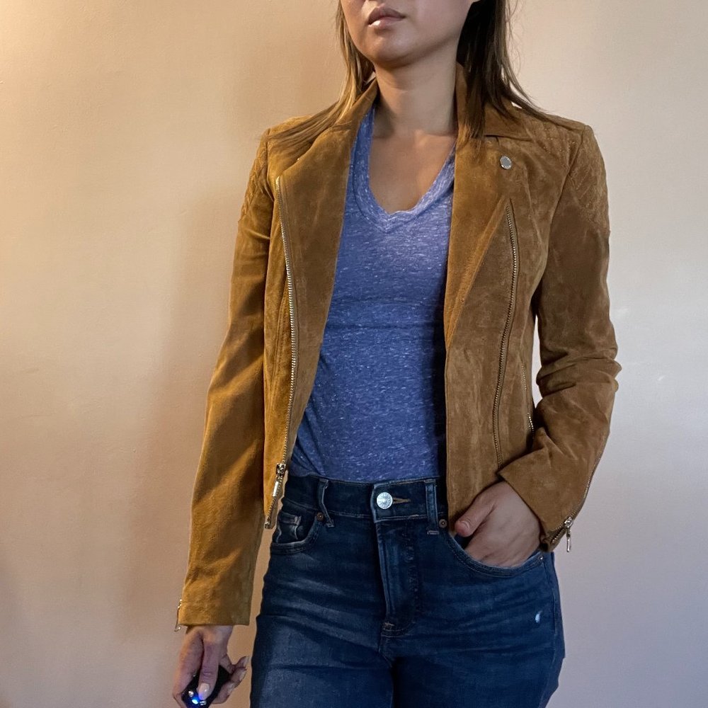 Express Suede Motorcycle Jacket - image 2